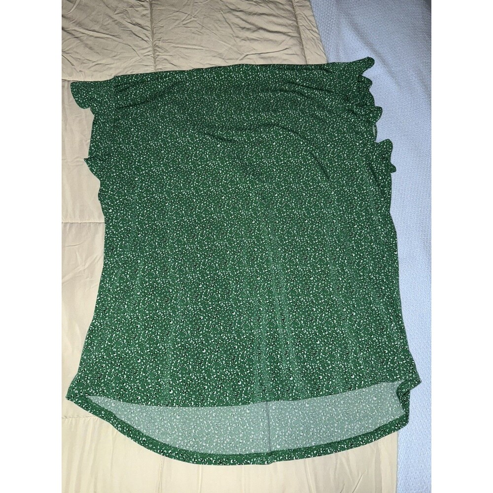 XL Adrianna Papell green flutter sleeve blouse top